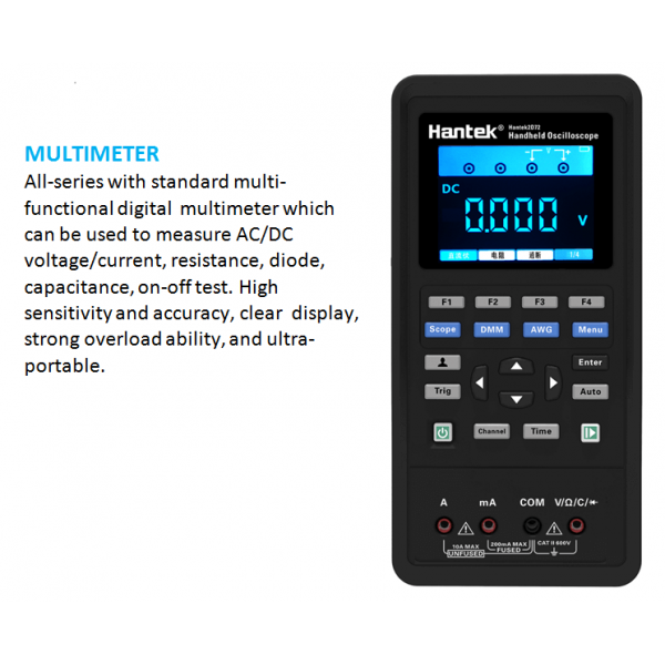 Handheld Oscilloscope Hantek 2C42 40MHz 2 Channel with Digital Multimeter