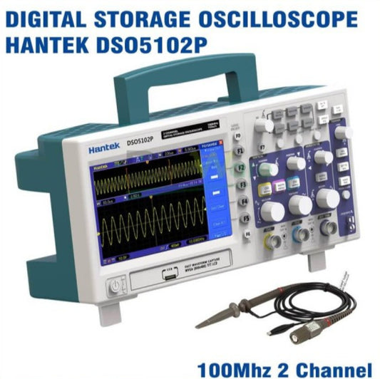 Digital Storage Oscilloscope Hantek DSO5102P Osiloskop 100MHz 2 Ch
