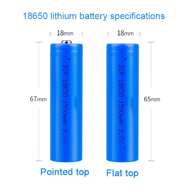 Baterai Lithium Li-Ion 18650 3.7V 3000mAh Pointed Top Rechargeable Battery